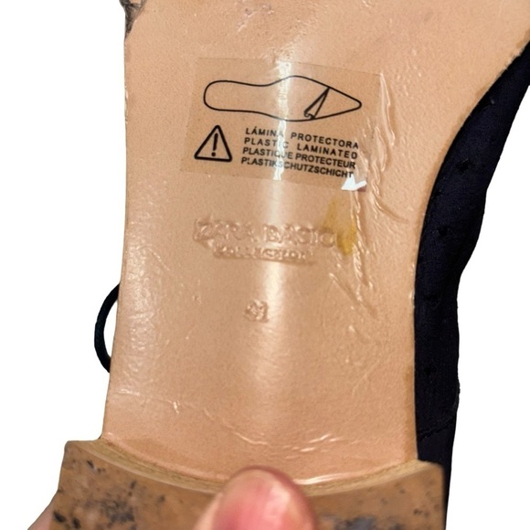 Zara Basic Women's Size 41 / US 10.5 Lace up Suede Loafers Lasercut Perforated - Picture 8 of 8